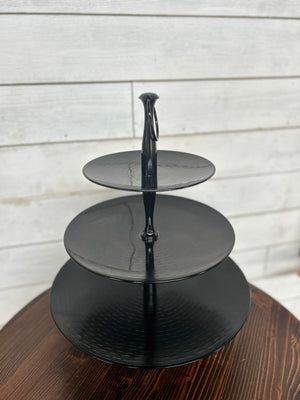 3 Tier Black Cupcake Stand