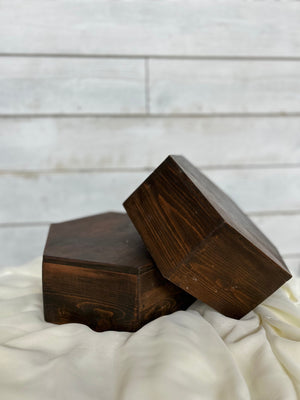 Brown Hexagon Dessert Stand