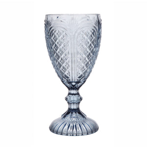 Dusty Blue Carousel Goblet