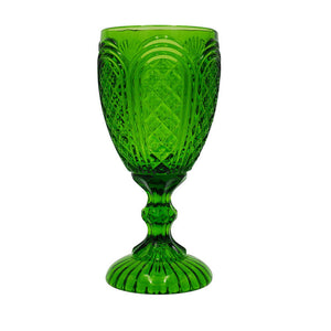 Green Carousel Goblet